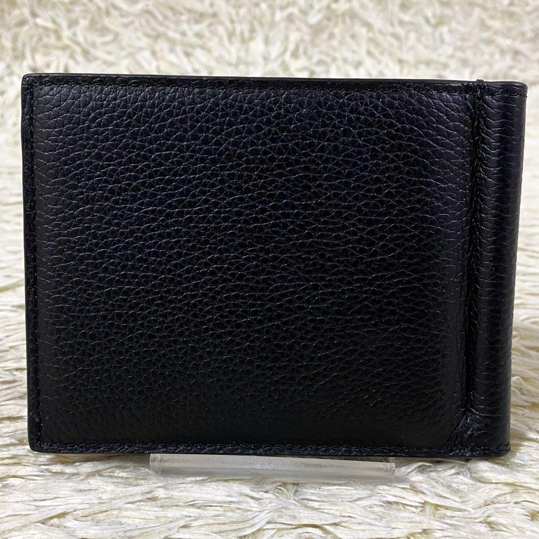 【未使用級】ディオール マネークリップ CDアイコン 二つ折り財布 ブラック 黒