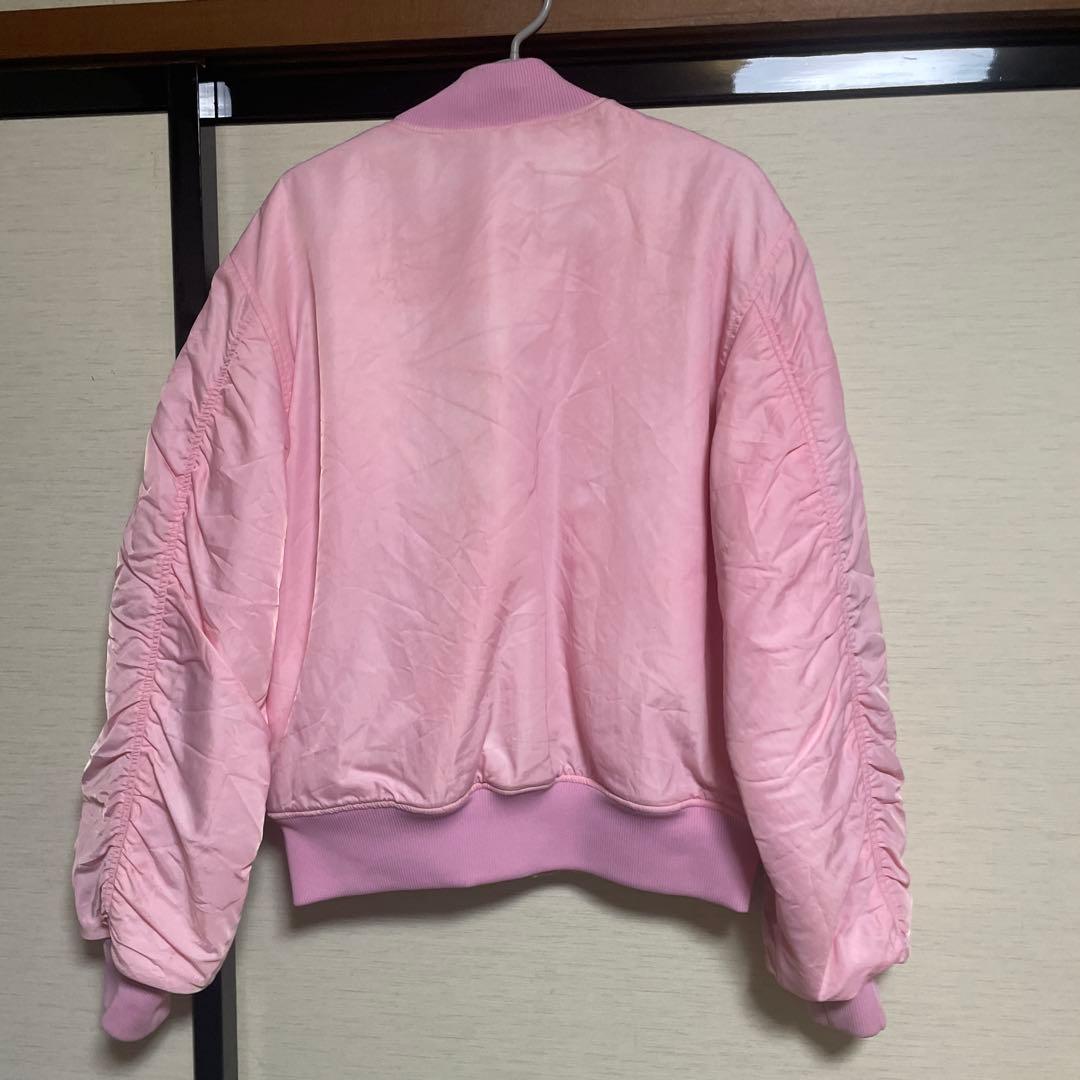 Stussy ピンク MA-1ジャケット M