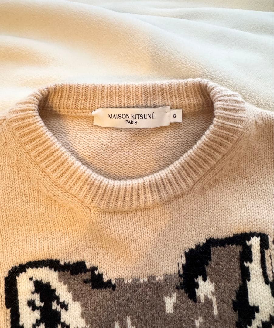 Maison Kitsune ビッグフォックスヘッドニット XS