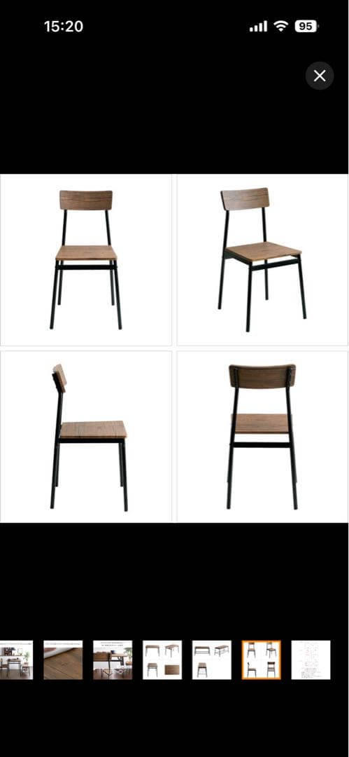 ダイニングテーブル110㎝　椅子2脚　3点セット