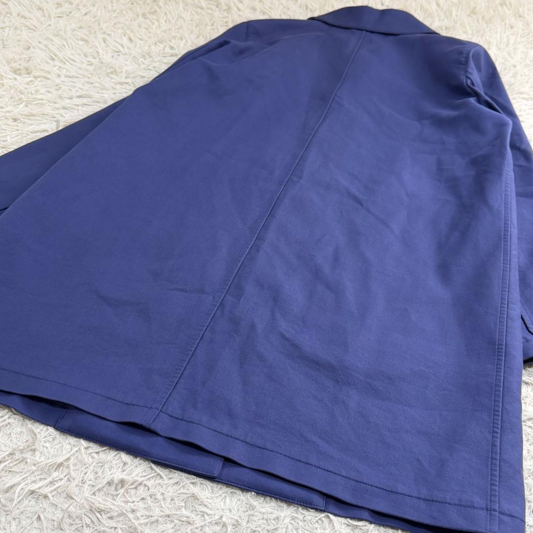 17245✨マッキントッシュロンドン 38 M ステンカラーコート チェック 青