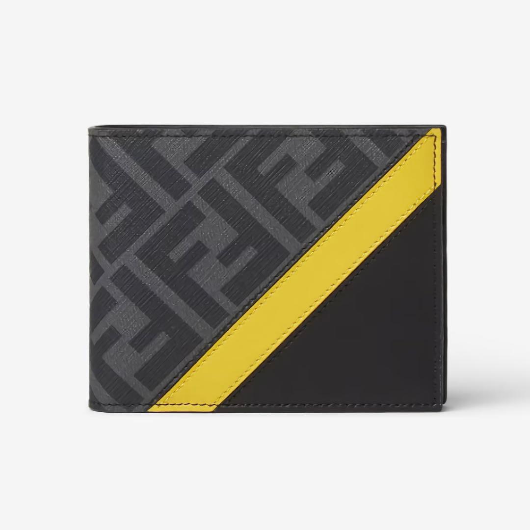FENDI ケース付き二つ折り財布 グレーファブリック 二つ折り財布