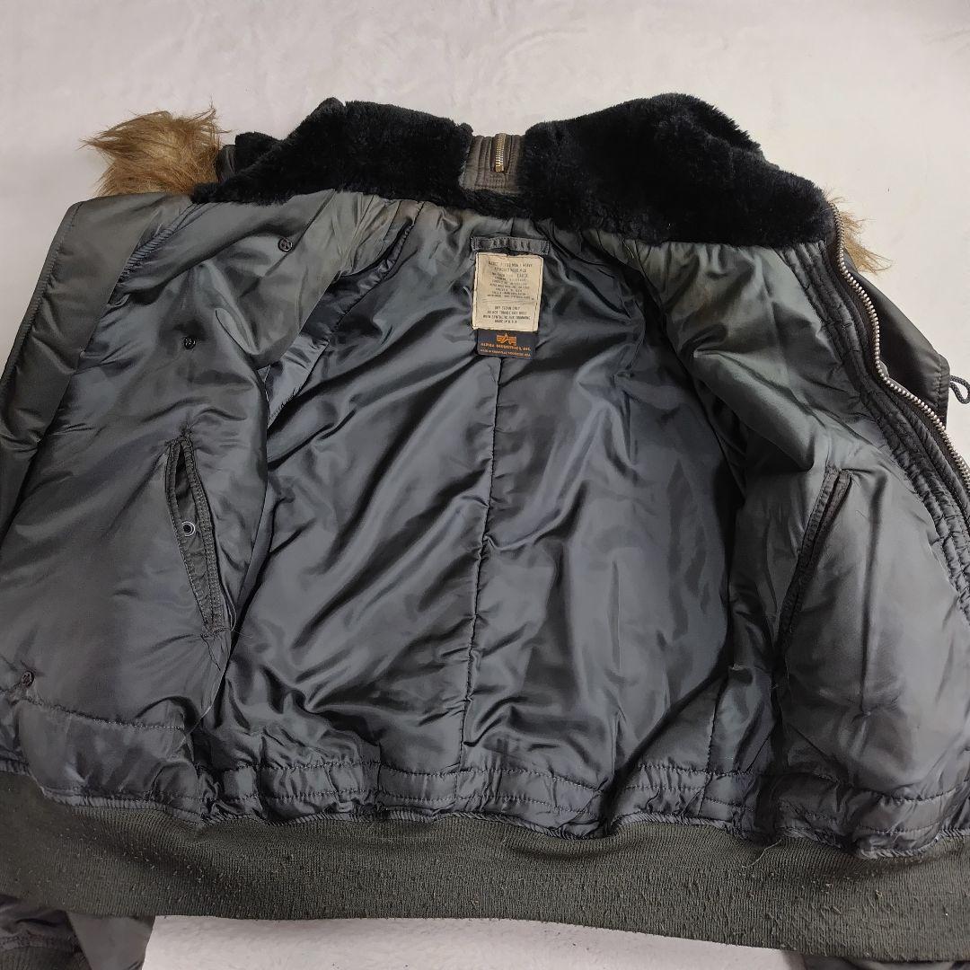 ☆希少色美品✨90sアルファN-2BフライトジャケットUSA製 カーキ L