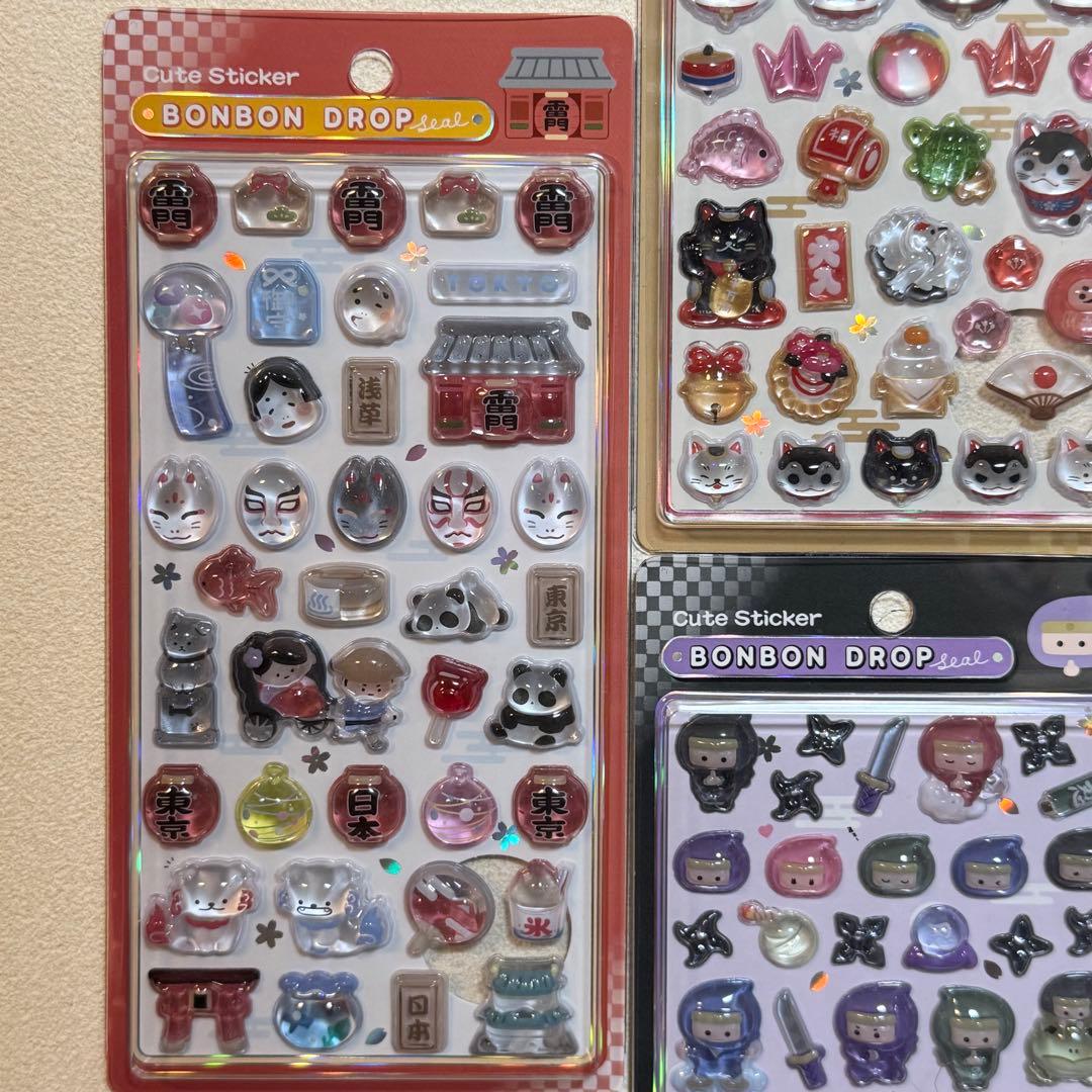 【正規品】ボンボンドロップシール❋和柄❋9種セット