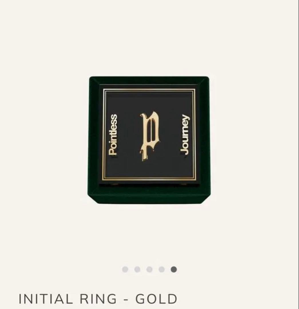 アクセサリー POINTLESS JOURNEY INITIAL RING GOLD #19
