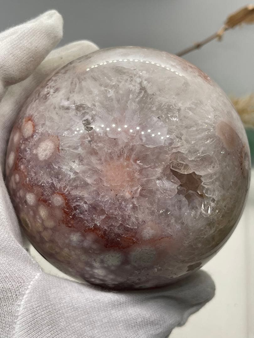 【3092】スフィア 桜瑪瑙 ピンアメ、パイライト共生