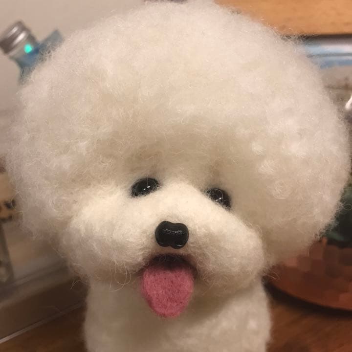 羊毛フェルト　ビションフリーゼ