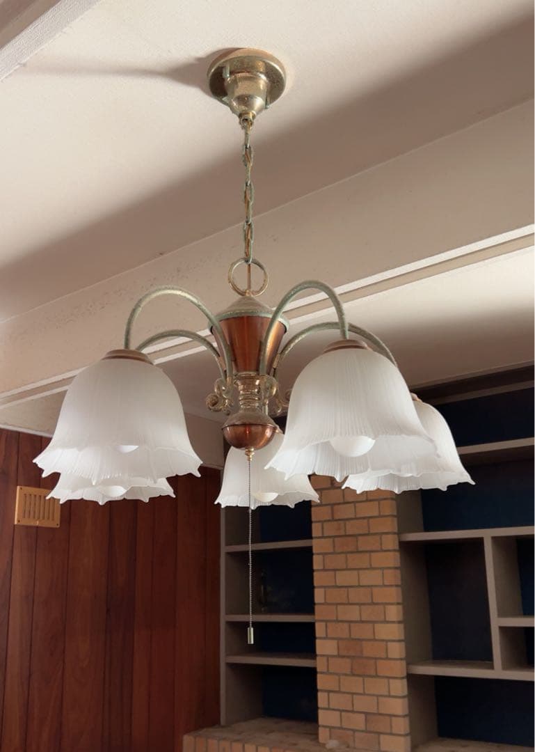 シャンデリア 5灯 フラワーシェイプ