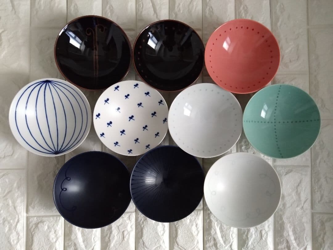 白山陶器　平茶碗　未使用　10枚セット　波佐見焼