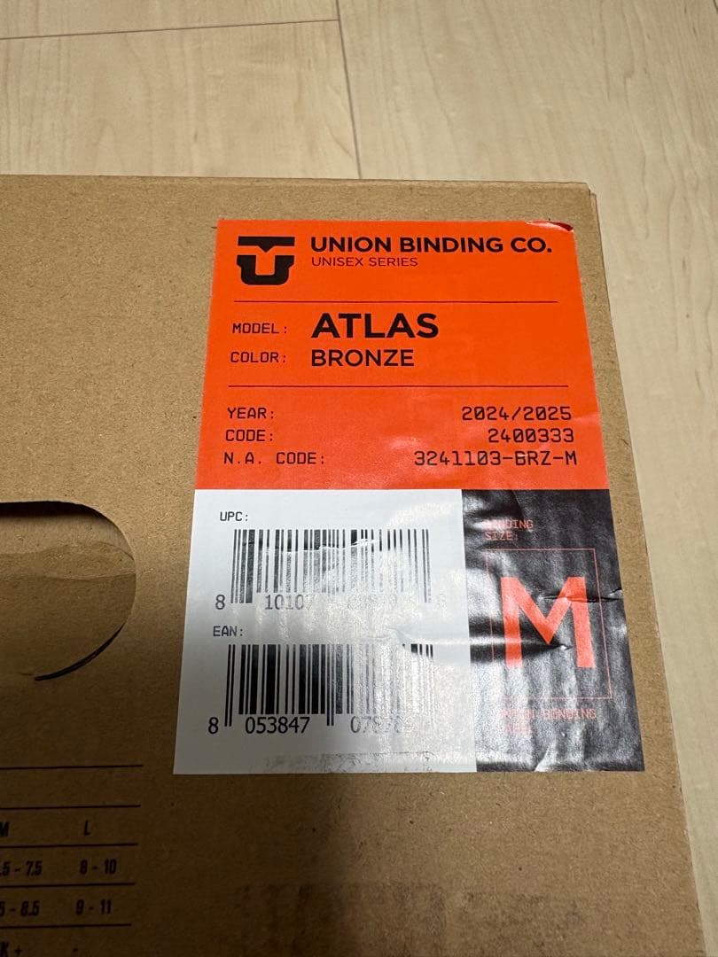24/25 UNION ATLAS ユニオン　アトラス　Mサイズ　スノーボード
