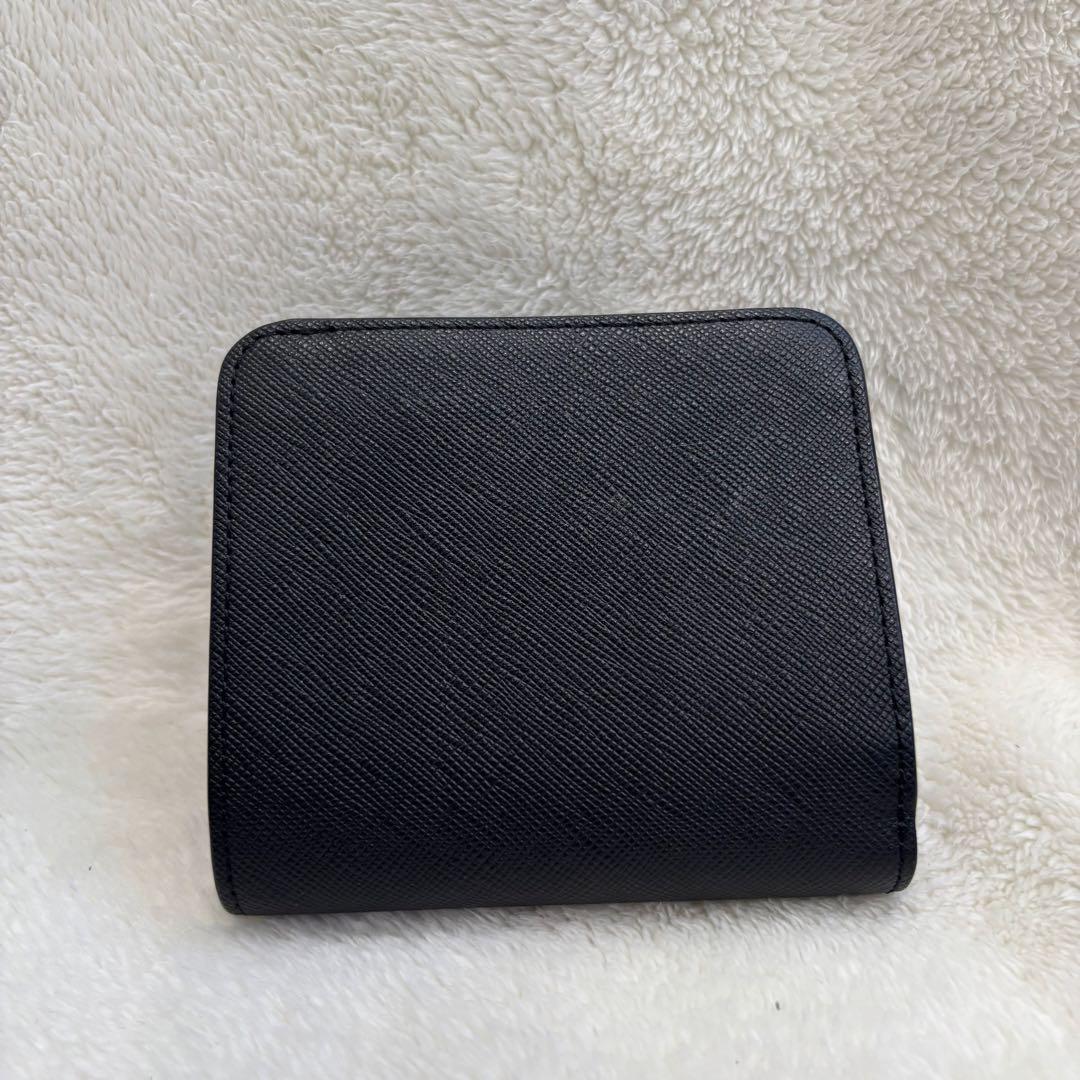 美品✨️Paul Smith 二つ折り財布 ブラック レザー ラウンドファスナー