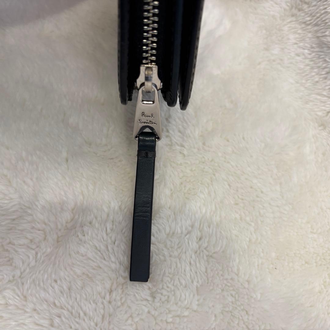 美品✨️Paul Smith 二つ折り財布 ブラック レザー ラウンドファスナー
