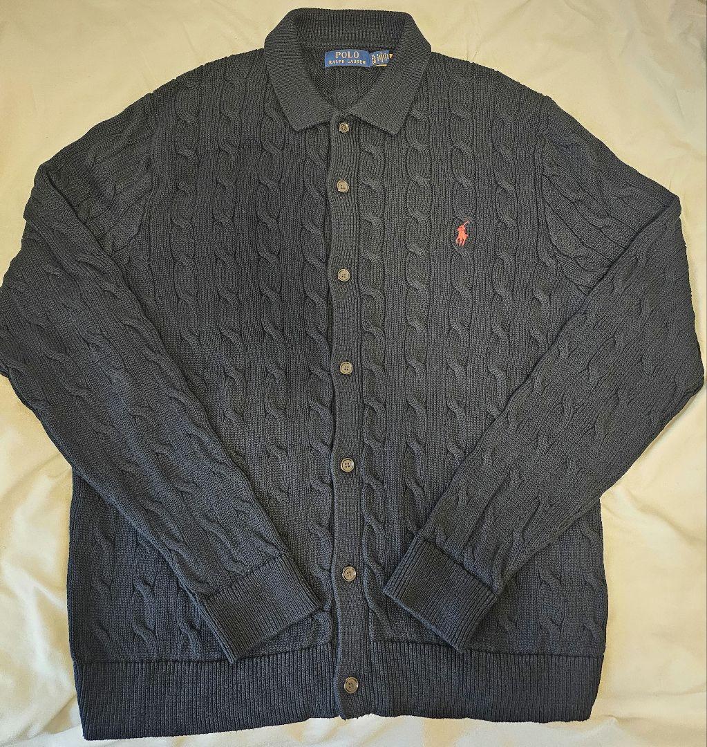 Polo Ralph Laurenケーブルニット コットン カーディガン