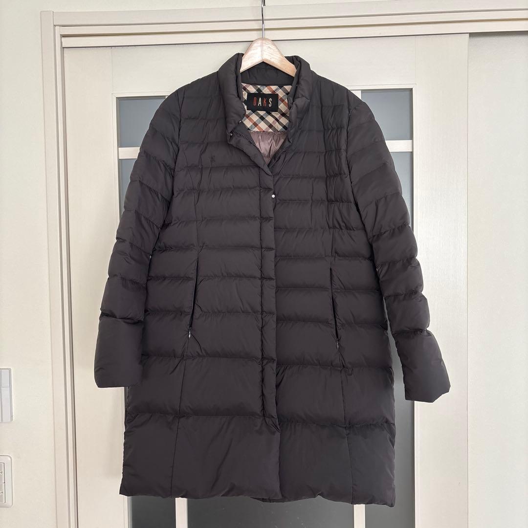 １回使用　難あり　DAKS ダックス　ハウスチェック柄　上質ダウンコート L❣️