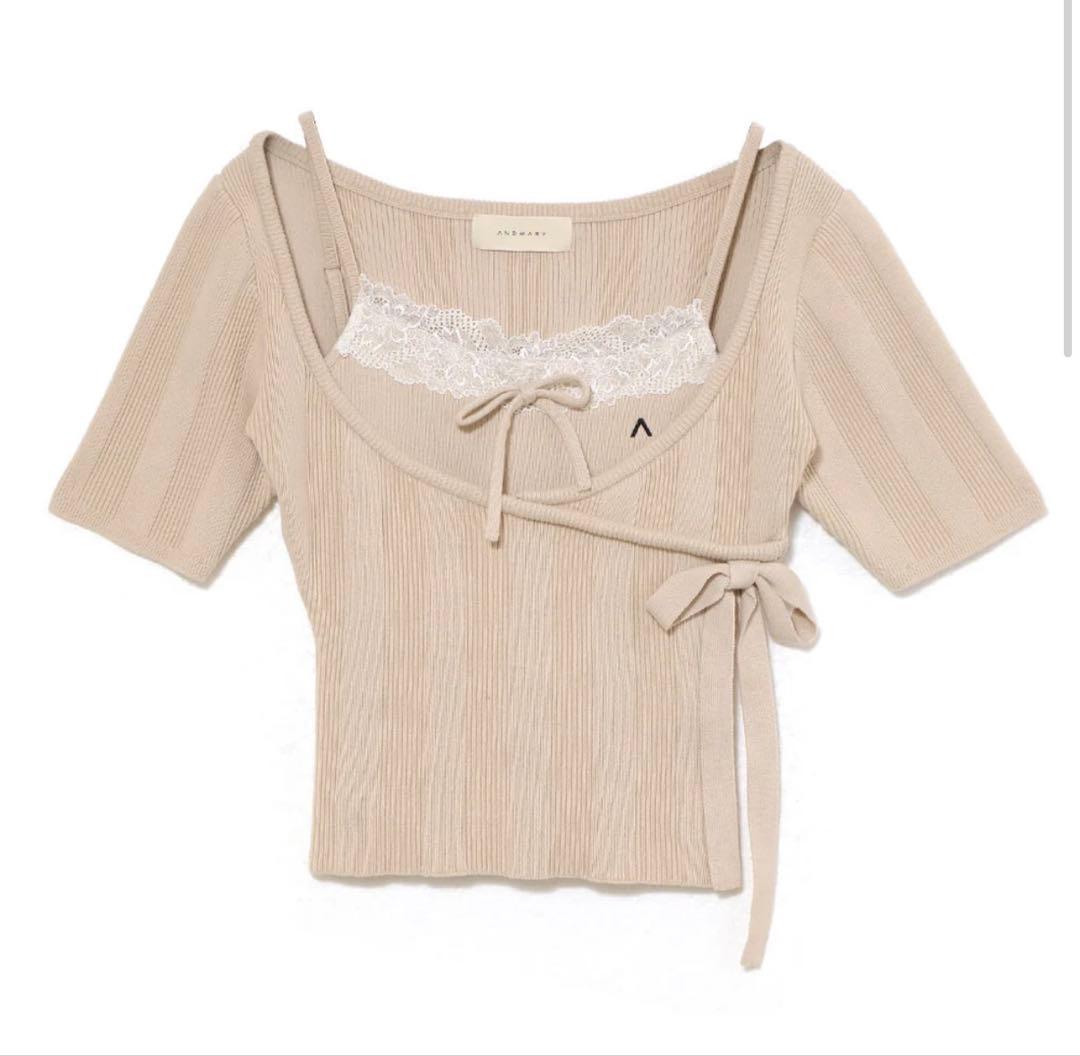トップス andmary Cachecoeur lace set tops