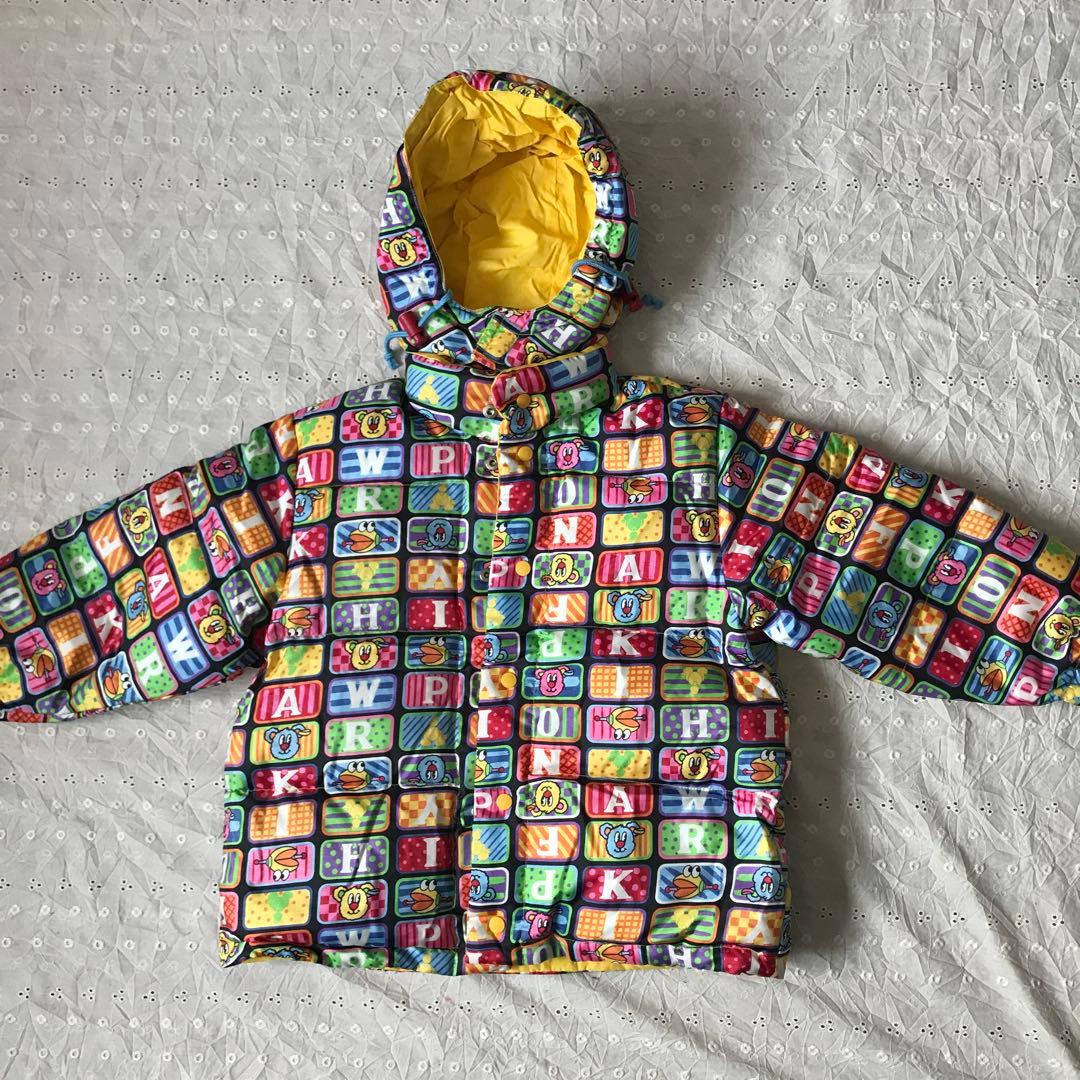 ♡ミニケー♡ ダウンコート リバーシブル 総柄 ジャンパー 防寒 クマ ポップ