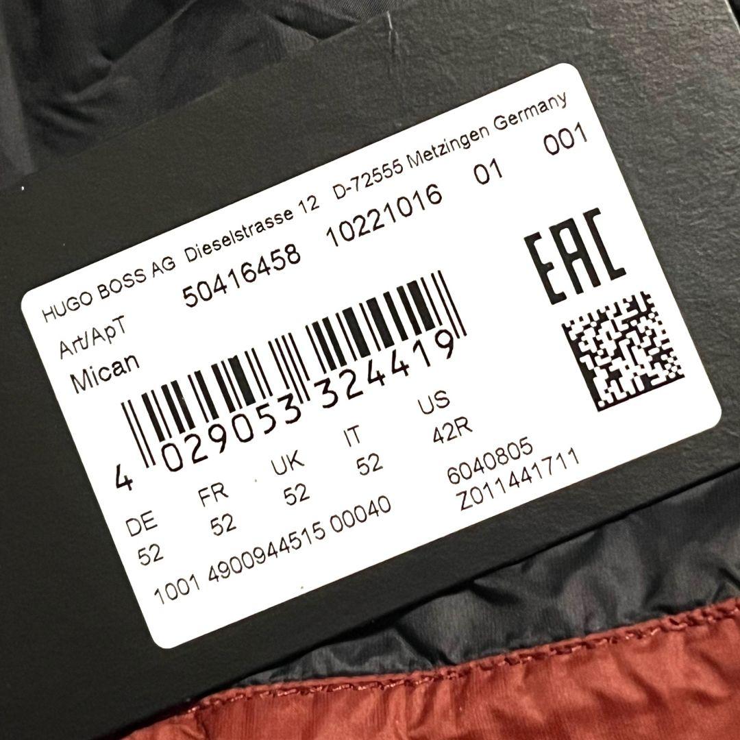 【新品】【52】HUGO BOSS 中綿 レザージャケット メンズ 現行品