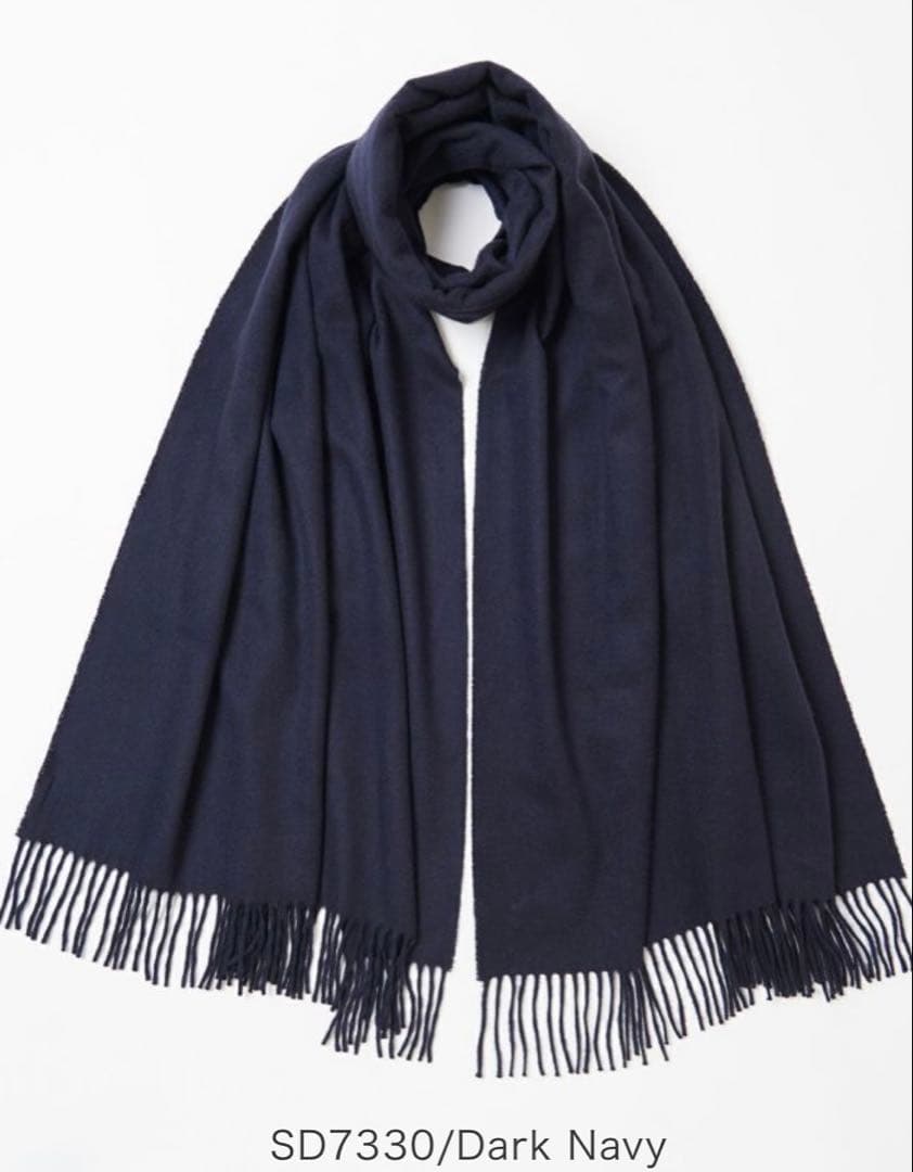 【m】美品 ジョンストンズ カシミヤ100％ 大判マフラー