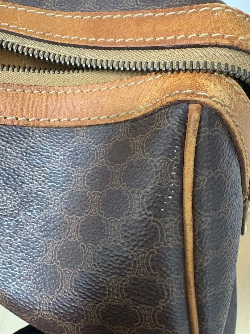 CELINE セリーヌ　マカダム　ボストンバッグ　ショルダー付き　旅行バッグ