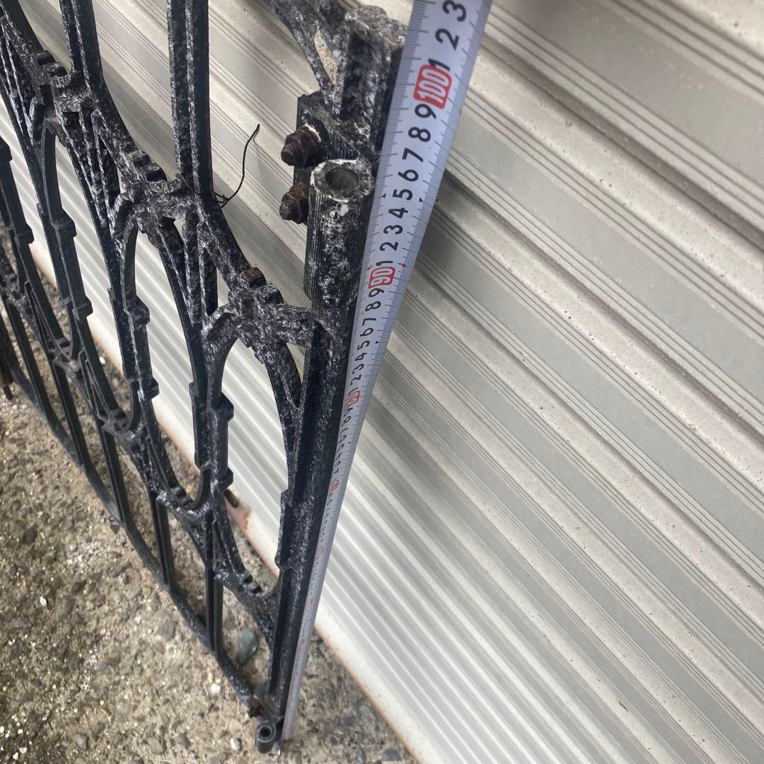 アンティーク調 アルミゲートアルミ　鋳物　門扉　両開　柱無し