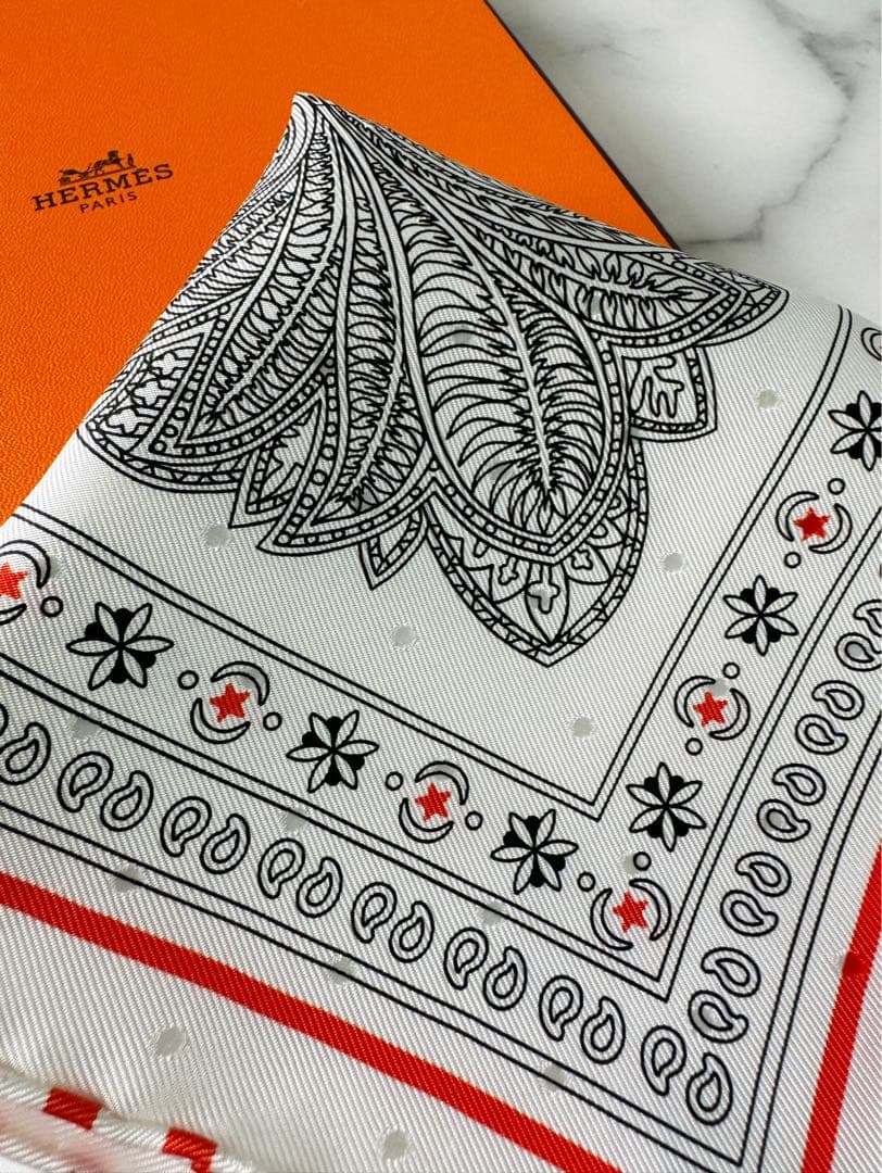 エルメス カレ55 バンダナ スカーフ ペイズリー柄 『マハラニの庭』