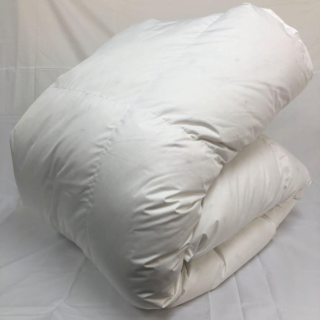 羽毛布団 シングル超ロング ニューゴールド 白色　日本製 150×230cm