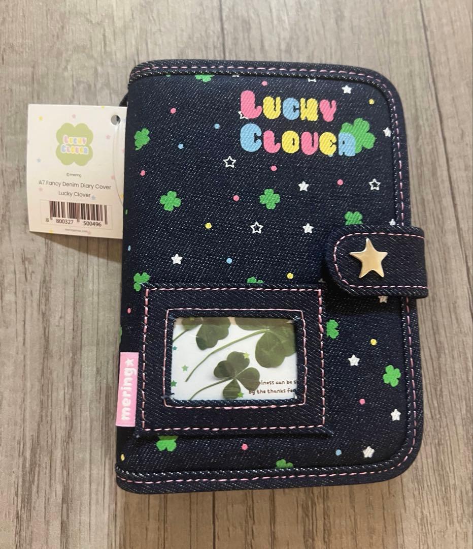 平成レトロ　メリング デニムシール帳　クローバー シール台紙　ドット　２点セット
