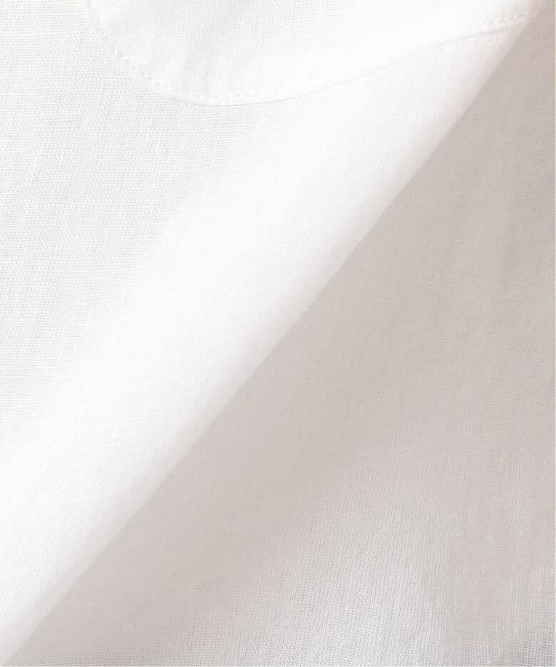 【美品】スピックアンドスパン　コットンリネンハーフスリーブシャツ