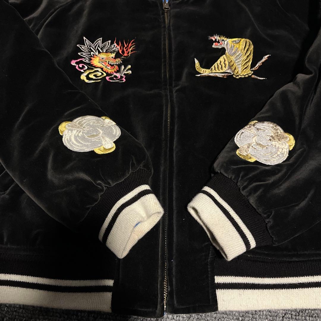 着画あり　黒　別珍　リバーシブル　スカジャン　NEYRIES