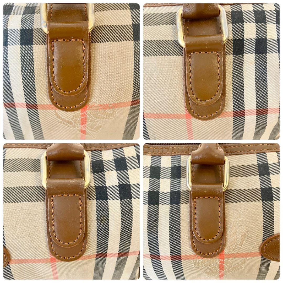 ヴィンテージ バーバリー ミニボストンバッグ ノバチェック シャドーホース