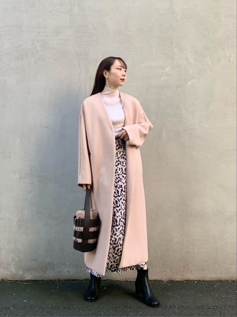 LOUNIE EC限定 ノーカラーロングコート 完売品　ルーニィ