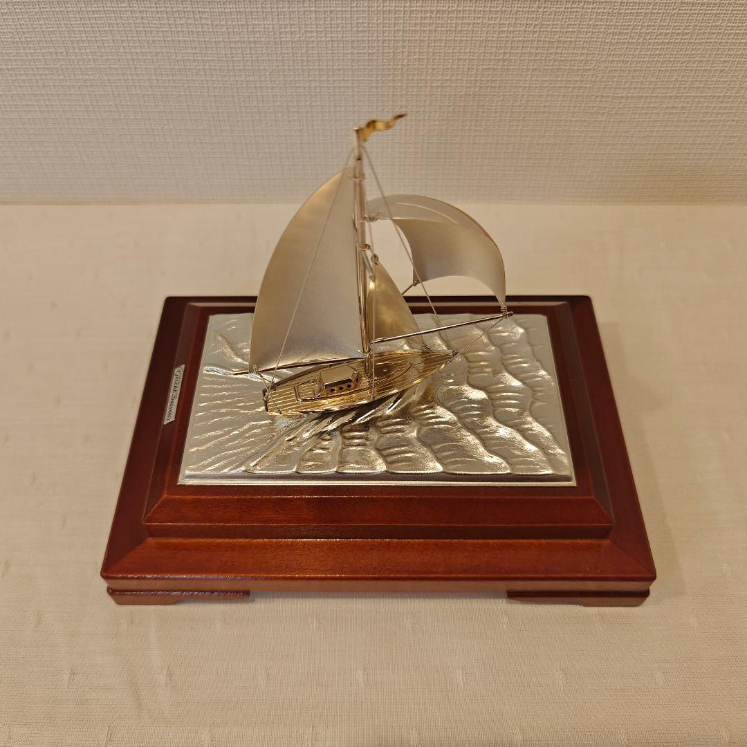銀製　武比古　ヨット　置物　美品　SILVER 985 船