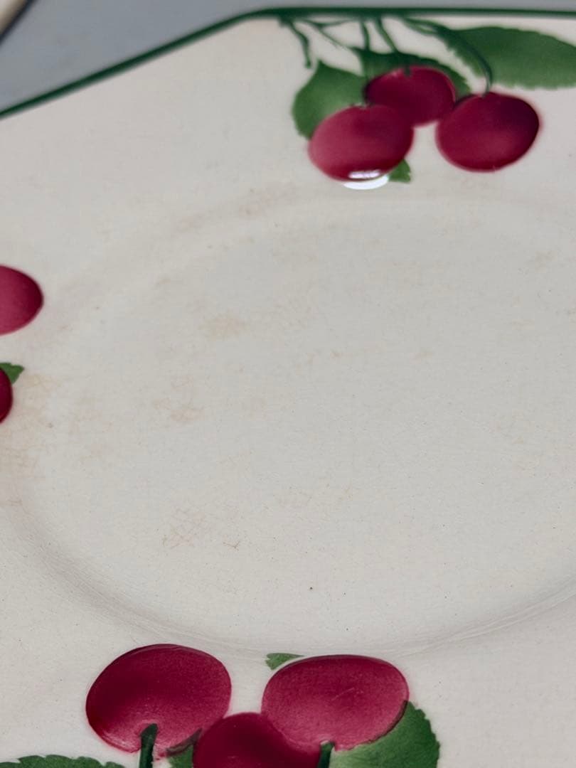 ビレロイ＆ボッホ、アンティーク、ファイアンス焼きケーキ皿、3枚セット