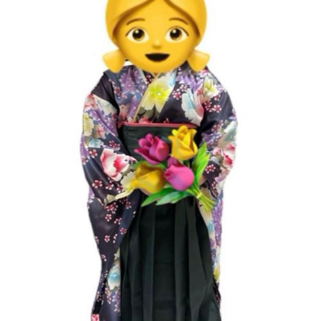 【ほぼ未使用】KYOETSU 袴セット 着付け簡単 藍紫の花絢爛 120cm