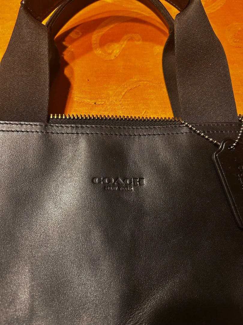 COACH 2WAY ベースボールステッチ フォルド オーバー トート バッグ