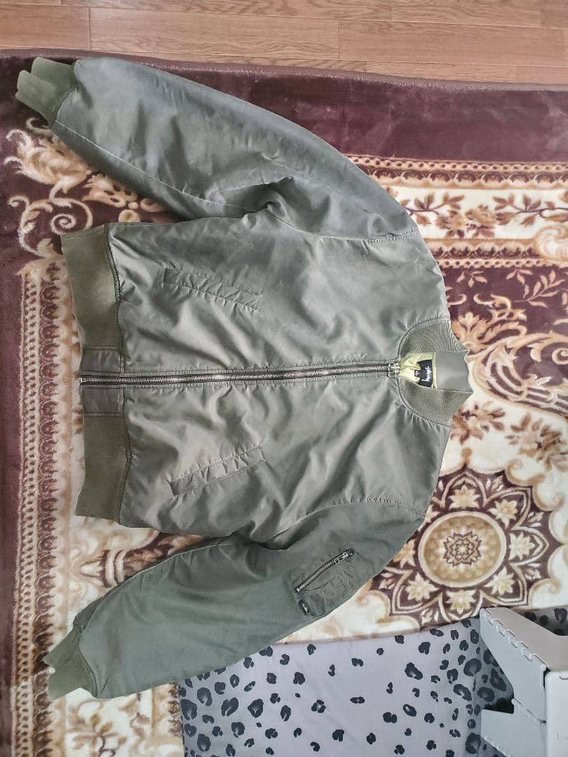 Stussy Dyed Nylon Bomber Olive Lサイズ