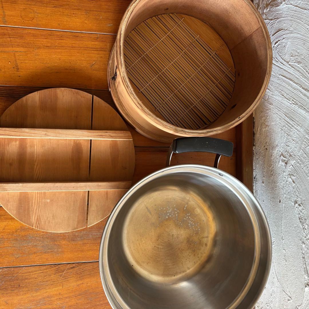 和セイロ27㎝　鍋31㎝　蓋　すのこ付き