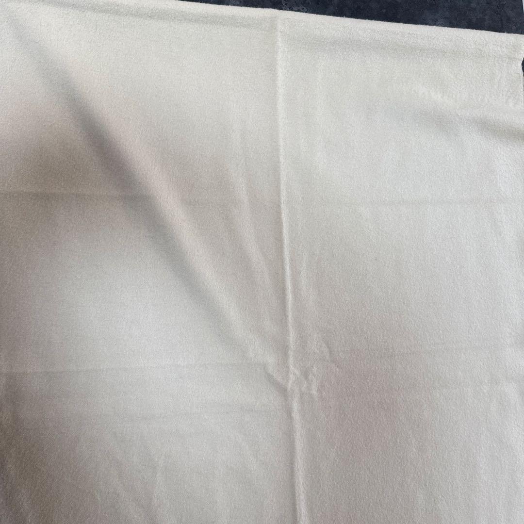 値下げ中！HERMES ベージュ　カシミヤ　ストール フリンジ付き