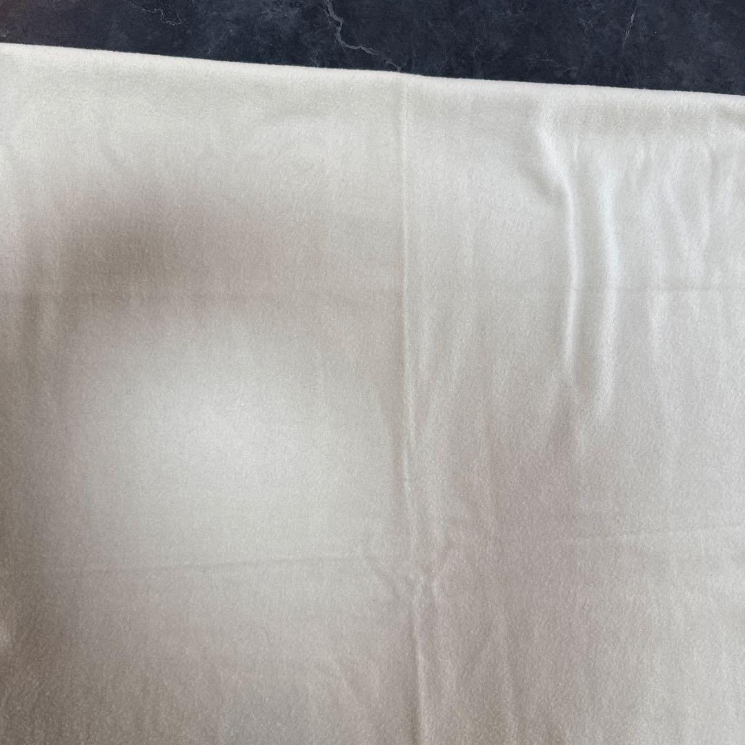 値下げ中！HERMES ベージュ　カシミヤ　ストール フリンジ付き