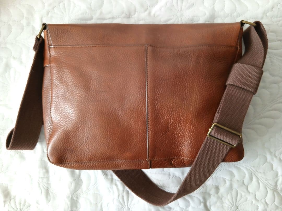 OLD GAP　牛革　ブラウン　メッセンジャー　ショルダーレザーバッグ　美品