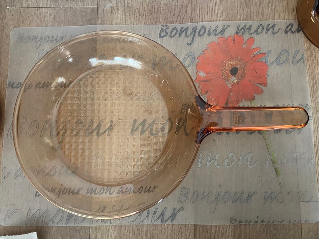 VISION ビジョンコーニングフランス 超耐熱ガラス鍋・フライパン3点セット