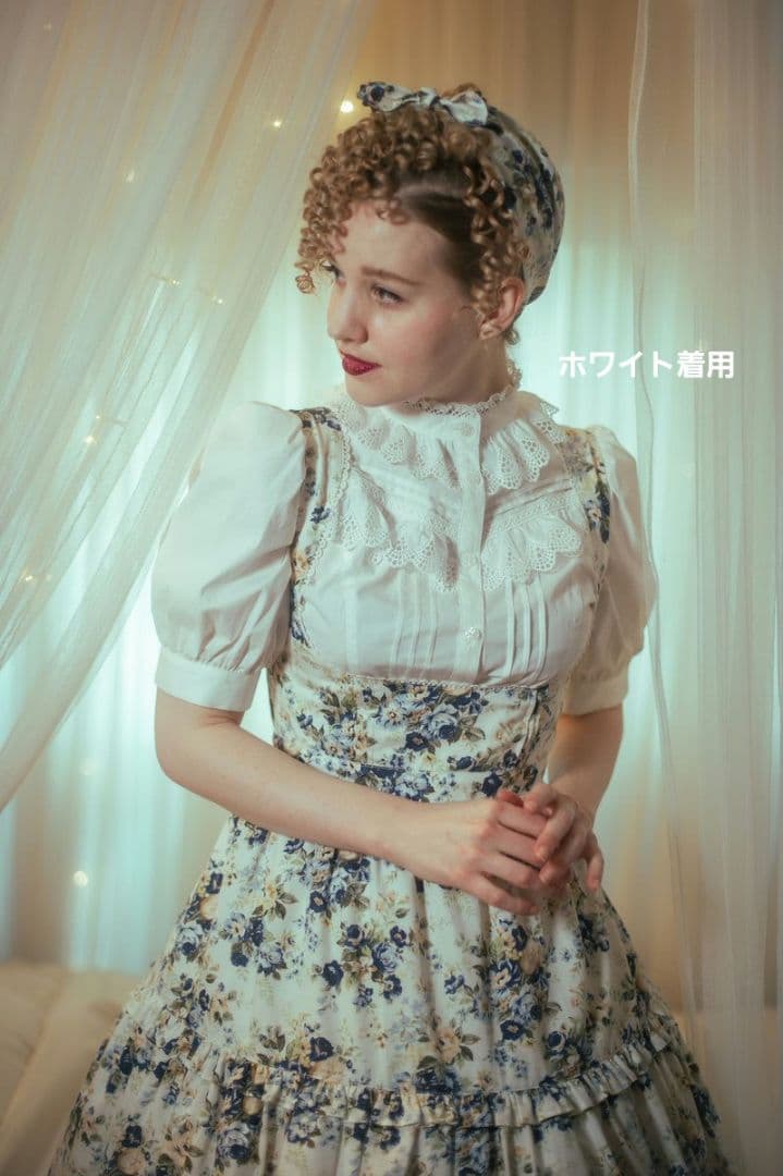 新品未使用 Victorian maiden コットンレースフリルブラウス 生成