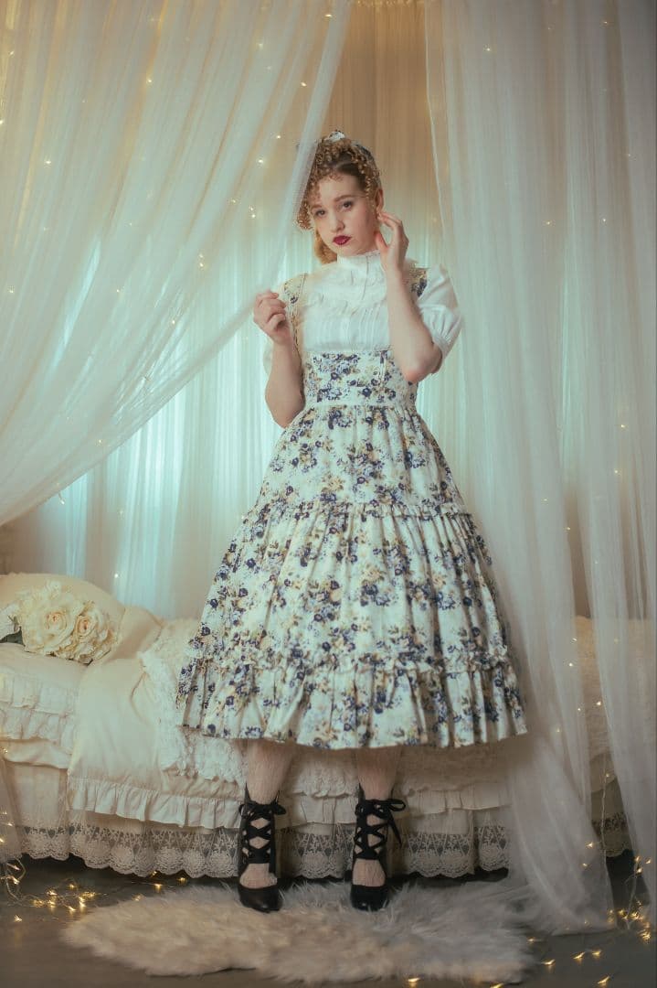 新品未使用 Victorian maiden コットンレースフリルブラウス 生成