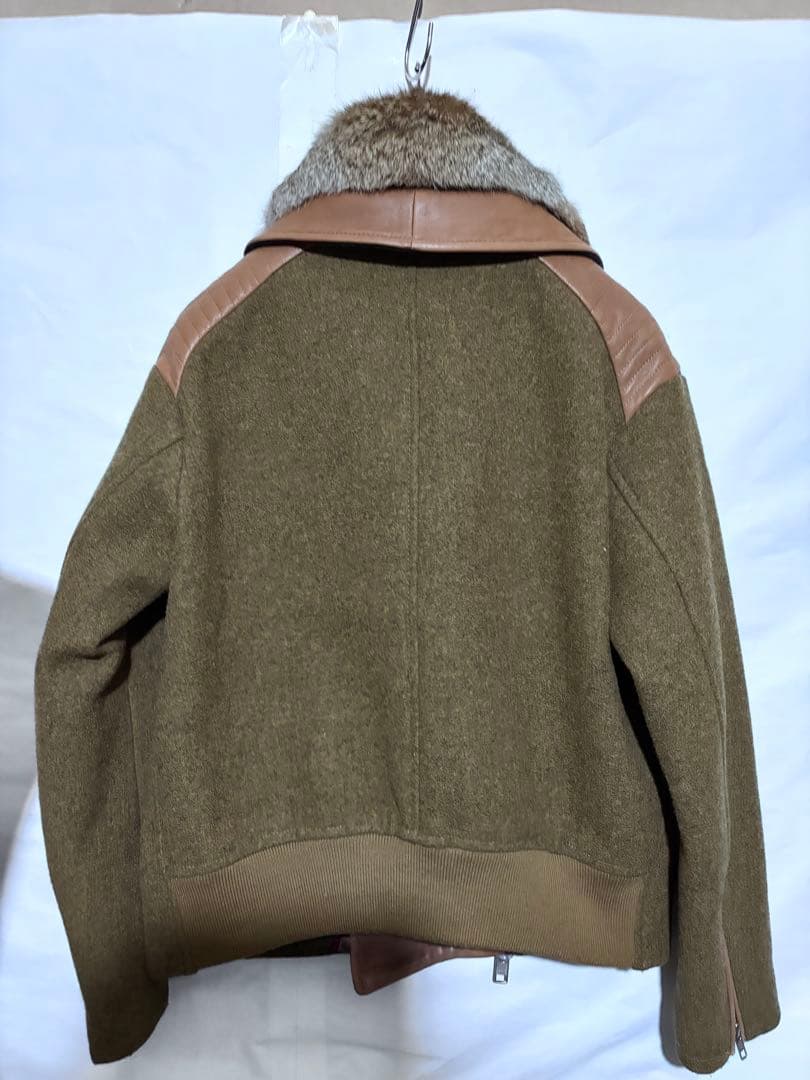 SUPP LEMENT REGIMENT ダブルライダース牛革ツイードジャケット