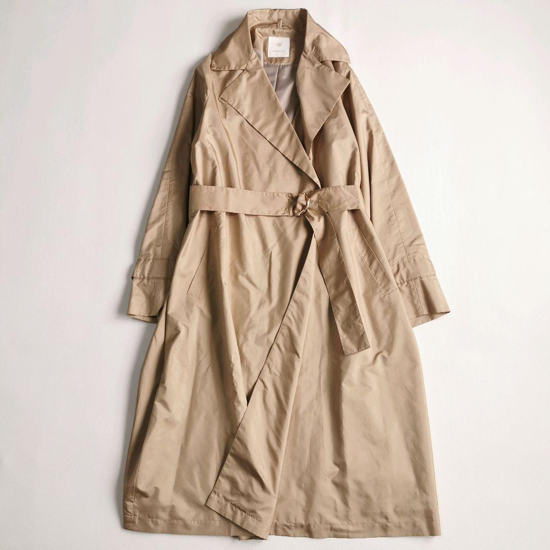 現行/完売品【美品✨】アマカ 3WAYコート ベルト 撥水 ベージュ 40
