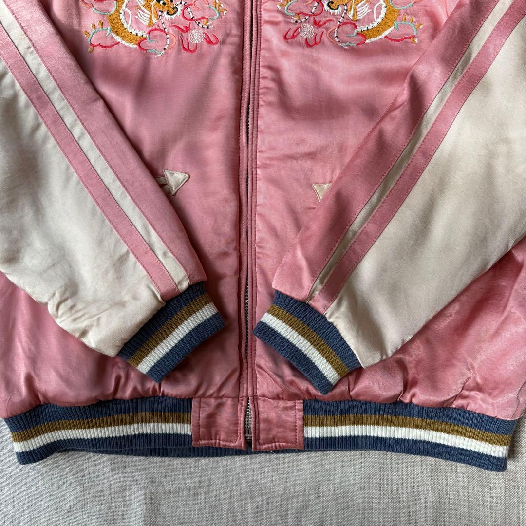 美品 HOUSTON スーベニアジャケット ヒューストン スカジャン ピンク L