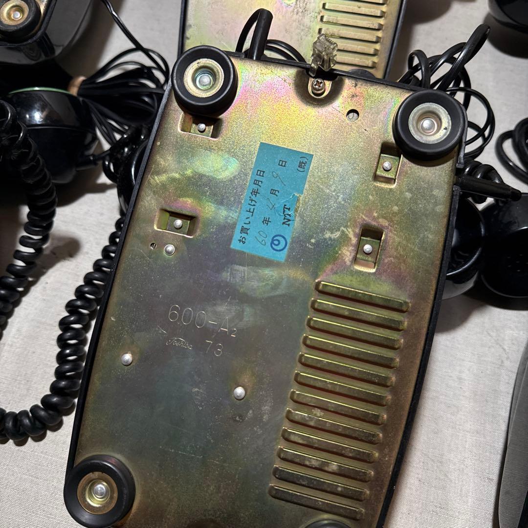 60s 昭和レトロ Japan 黒電話 ダイヤル式電話機 6台まとめ売り セット