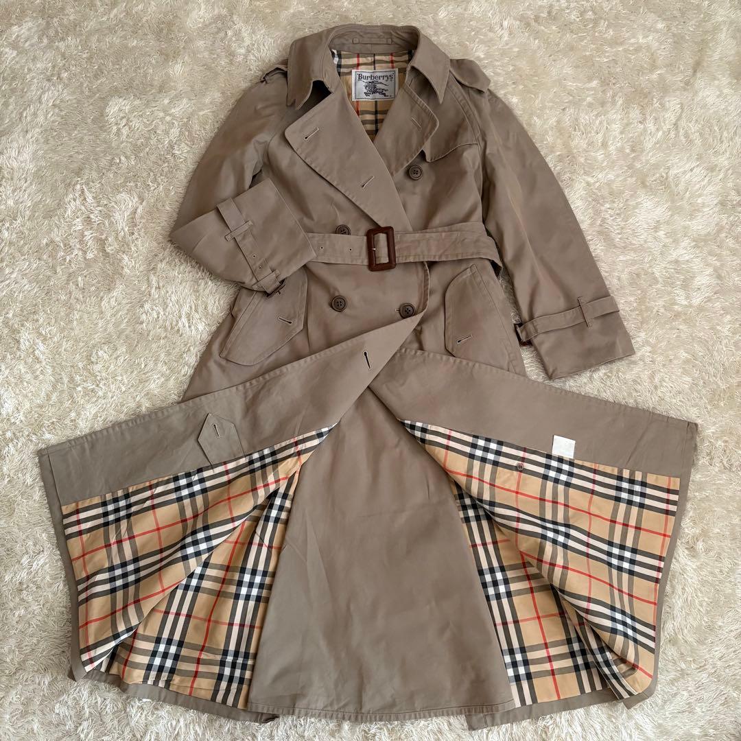 バーバリー　トレンチコートノバチェック ベルト S相当