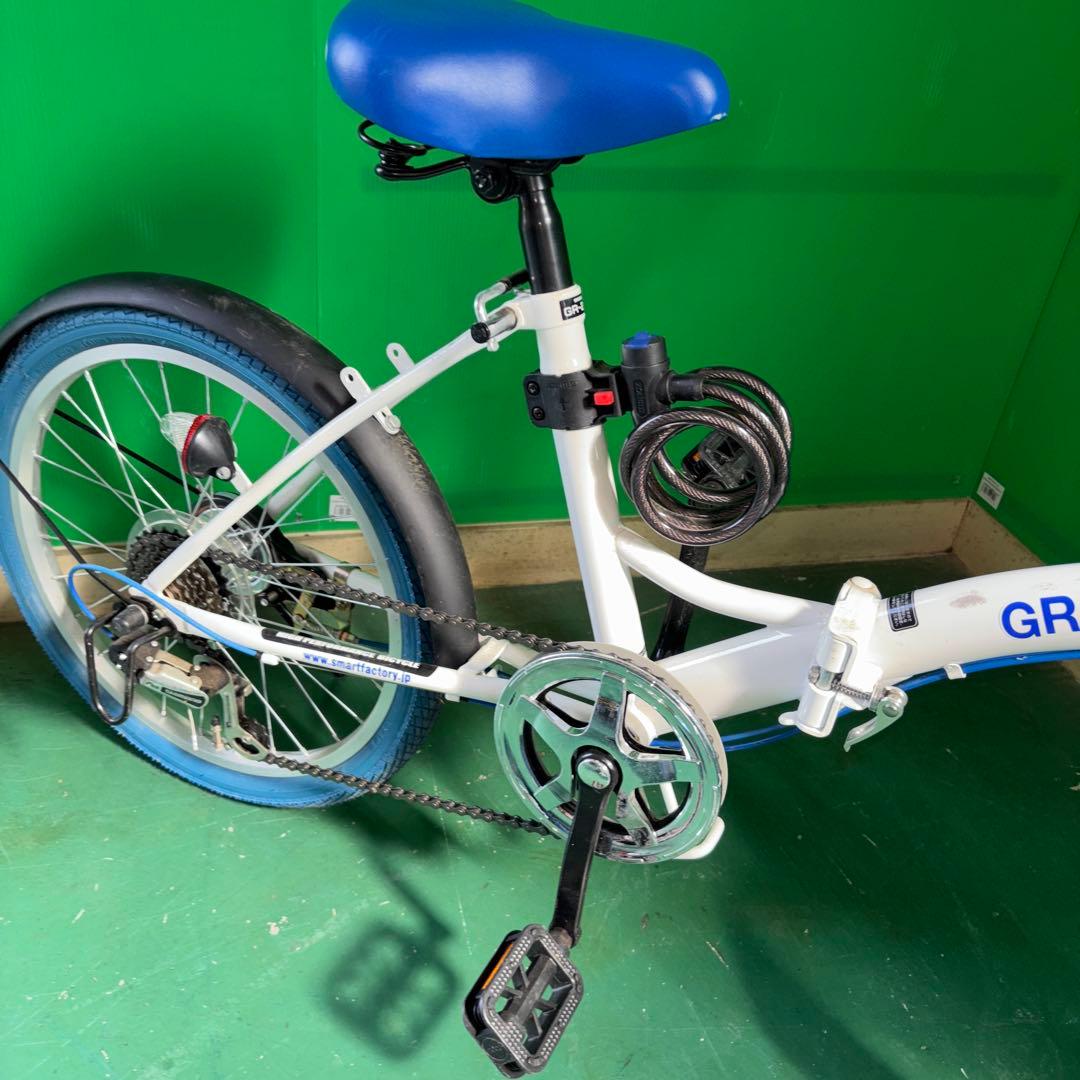 GRAPHIS 折りたたみ自転車 ホワイト/ブルー