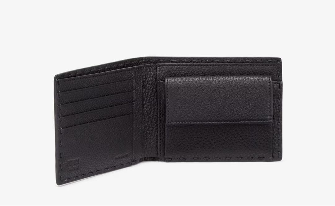FENDI 二つ折り財布 黒 ケース付き セレリア 財布